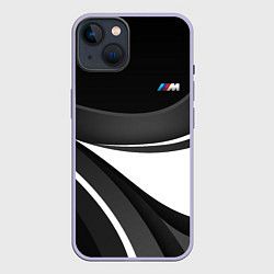 Чехол для iPhone 14 BMW M - монохромный, цвет: 3D-светло-сиреневый