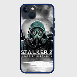 Чехол для iPhone 14 Stalker 2 heart of Chornobyl radiation, цвет: 3D-тёмно-синий