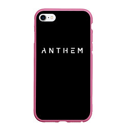Чехол iPhone 6/6S Plus матовый ANTHEM: Black Style, цвет: 3D-малиновый