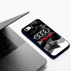 Чехол iPhone 6/6S Plus матовый AUDI цвета 3D-черный — фото 2