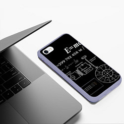 Чехол iPhone 6/6S Plus матовый Электродинамика цвета 3D-светло-сиреневый — фото 2