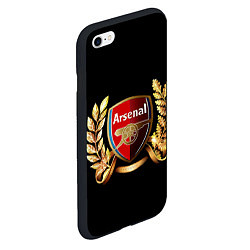 Чехол iPhone 6/6S Plus матовый Arsenal цвета 3D-черный — фото 2