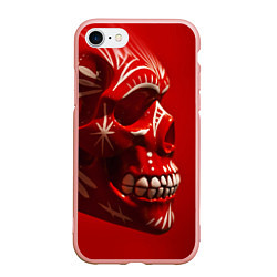 Чехол iPhone 7/8 матовый Красный череп