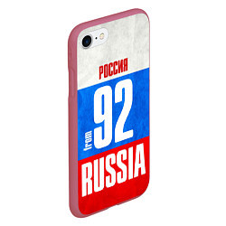 Чехол iPhone 7/8 матовый Russia: from 92, цвет: 3D-малиновый — фото 2