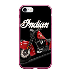 Чехол iPhone 7/8 матовый Indian 2, цвет: 3D-малиновый