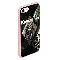 Чехол iPhone 7/8 матовый Kawasaky, цвет: 3D-светло-розовый — фото 2