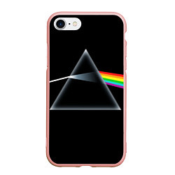 Чехол iPhone 7/8 матовый Pink floyd, цвет: 3D-светло-розовый