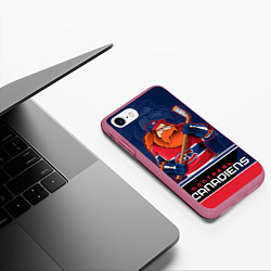 Чехол iPhone 7/8 матовый Montreal Canadiens, цвет: 3D-малиновый — фото 2