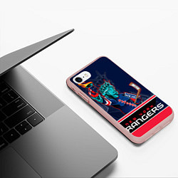 Чехол iPhone 7/8 матовый New York Rangers, цвет: 3D-светло-розовый — фото 2