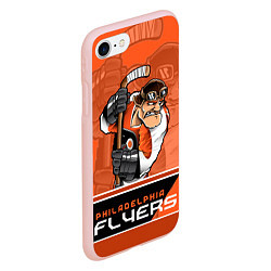 Чехол iPhone 7/8 матовый Philadelphia Flyers, цвет: 3D-светло-розовый — фото 2