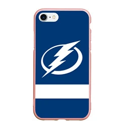 Чехол iPhone 7/8 матовый Tampa Bay Lightning, цвет: 3D-светло-розовый