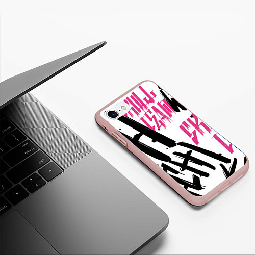 Чехол iPhone 7/8 матовый Kai Wachi / 3D-Светло-розовый – фото 3