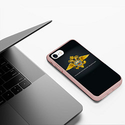 Чехол iPhone 7/8 матовый Полиция Российской Федерации, цвет: 3D-светло-розовый — фото 2