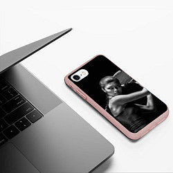 Чехол iPhone 7/8 матовый Ответный удар, цвет: 3D-светло-розовый — фото 2