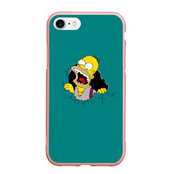 Чехол iPhone 7/8 матовый Alien-Homer, цвет: 3D-светло-розовый