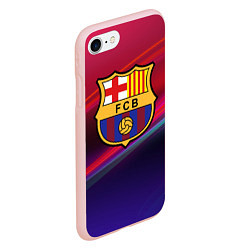 Чехол iPhone 7/8 матовый ФК Барселона, цвет: 3D-светло-розовый — фото 2