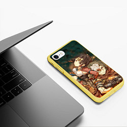 Чехол iPhone 7/8 матовый Воин крепости, цвет: 3D-желтый — фото 2