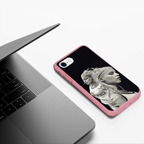 Чехол iPhone 7/8 матовый Die Antwoord: Black Girl / 3D-Баблгам – фото 3