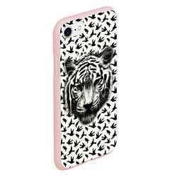 Чехол iPhone 7/8 матовый Tiger Dreams, цвет: 3D-светло-розовый — фото 2