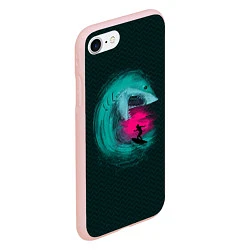 Чехол iPhone 7/8 матовый Shark Vortex, цвет: 3D-светло-розовый — фото 2