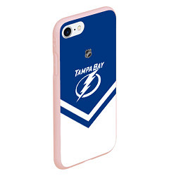 Чехол iPhone 7/8 матовый NHL: Tampa Bay Lightning, цвет: 3D-светло-розовый — фото 2