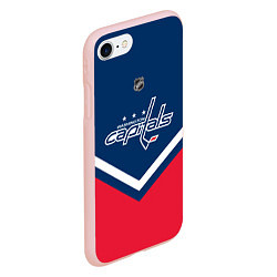 Чехол iPhone 7/8 матовый NHL: Washington Capitals, цвет: 3D-светло-розовый — фото 2