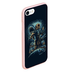 Чехол iPhone 7/8 матовый Подводная охота, цвет: 3D-светло-розовый — фото 2