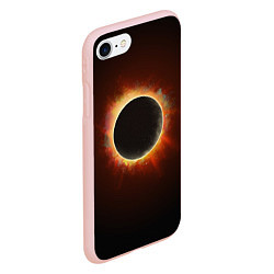 Чехол iPhone 7/8 матовый Солнечное затмение, цвет: 3D-светло-розовый — фото 2