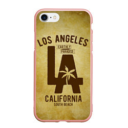 Чехол iPhone 7/8 матовый Лос-Анджелес, цвет: 3D-светло-розовый