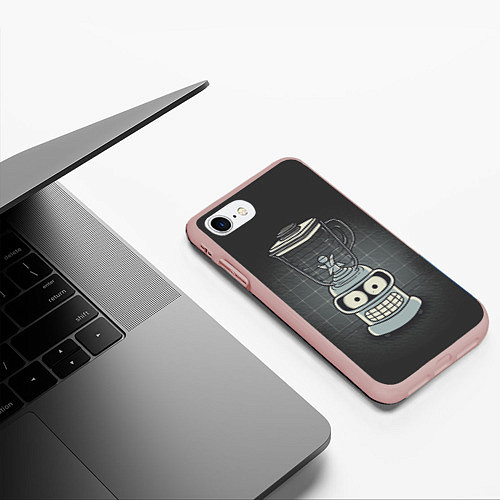 Чехол iPhone 7/8 матовый Bender Blender / 3D-Светло-розовый – фото 3