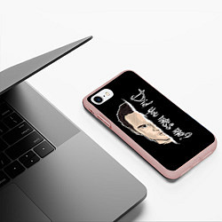 Чехол iPhone 7/8 матовый Did you miss me?, цвет: 3D-светло-розовый — фото 2