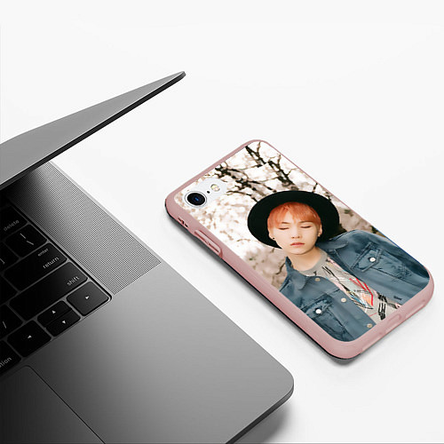 Чехол iPhone 7/8 матовый Min Yoon Gi / 3D-Светло-розовый – фото 3