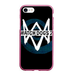 Чехол iPhone 7/8 матовый Watch Dogs 2, цвет: 3D-малиновый