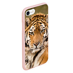 Чехол iPhone 7/8 матовый Милый тигр, цвет: 3D-светло-розовый — фото 2