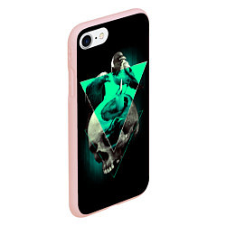 Чехол iPhone 7/8 матовый Череп колдуна, цвет: 3D-светло-розовый — фото 2