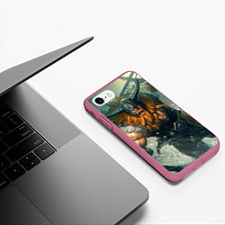 Чехол iPhone 7/8 матовый Olaf, цвет: 3D-малиновый — фото 2