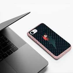 Чехол iPhone 7/8 матовый Dark Force, цвет: 3D-светло-розовый — фото 2