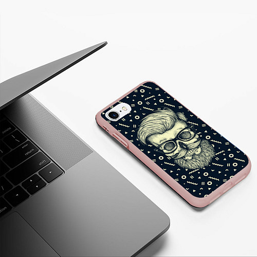 Чехол iPhone 7/8 матовый Hipster is Dead / 3D-Светло-розовый – фото 3