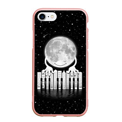 Чехол iPhone 7/8 матовый Лунная мелодия, цвет: 3D-светло-розовый