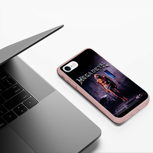 Чехол iPhone 7/8 матовый Megadeth: Madness / 3D-Светло-розовый – фото 3