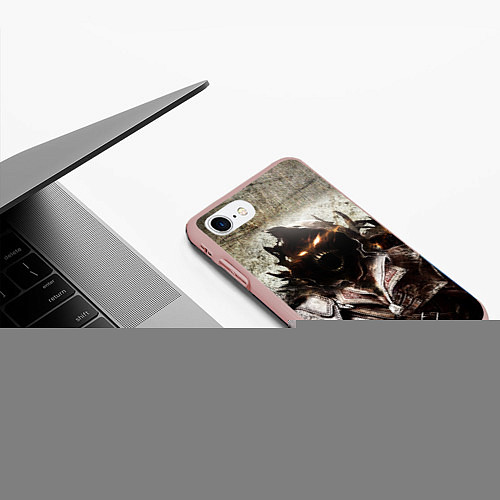 Чехол iPhone 7/8 матовый Disturbed: Madness / 3D-Светло-розовый – фото 3