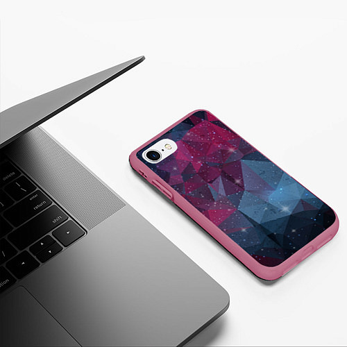 Чехол iPhone 7/8 матовый PolyStar / 3D-Малиновый – фото 3
