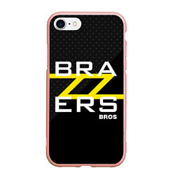 Чехол iPhone 7/8 матовый Brazzers Bros, цвет: 3D-светло-розовый