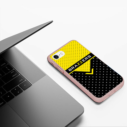 Чехол iPhone 7/8 матовый Brazzers Style / 3D-Светло-розовый – фото 3