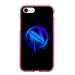 Чехол iPhone 7/8 матовый EnVyUs: Black collection, цвет: 3D-малиновый