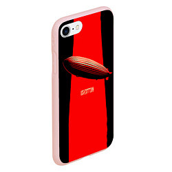Чехол iPhone 7/8 матовый Led Zeppelin: Red line, цвет: 3D-светло-розовый — фото 2
