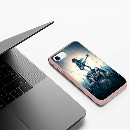 Чехол iPhone 7/8 матовый Motorhead Guitarist / 3D-Светло-розовый – фото 3