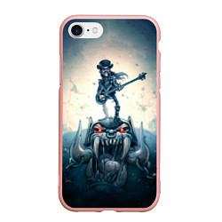 Чехол iPhone 7/8 матовый Motorhead Guitarist, цвет: 3D-светло-розовый