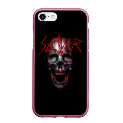 Чехол iPhone 7/8 матовый Slayer: Wild Skull, цвет: 3D-малиновый