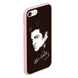 Чехол iPhone 7/8 матовый Elvis Presley, цвет: 3D-светло-розовый — фото 2